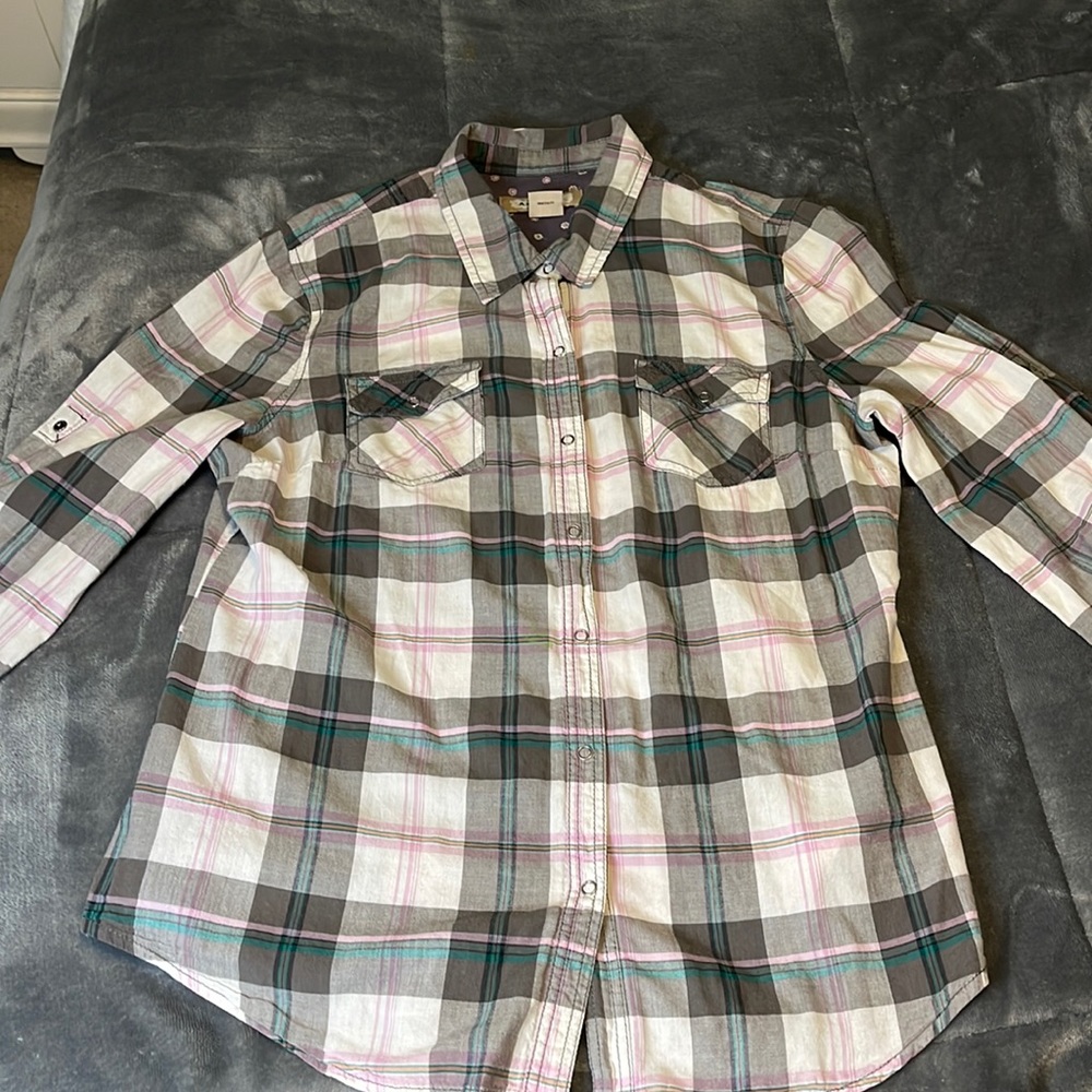 Button up plaid shirt